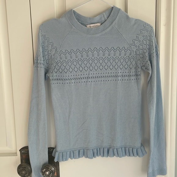 Gorgeous Topshop knit baby blue sweater, size 4, equivalent to XS - Picture 1 of 6